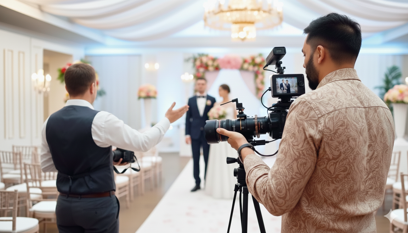 Wedding service provider at work